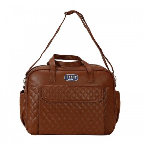 Leather Messenger Diaper Bag